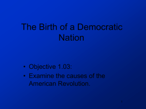 “The Colonial Response: Events Leading to the American Revolution”