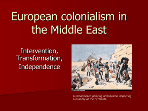 Colonialism in the Middle East, powerpoint