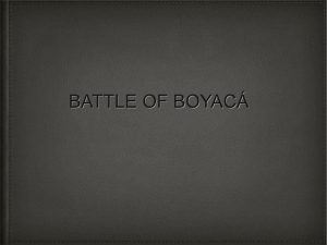 BATTLE OF BOYACÁ