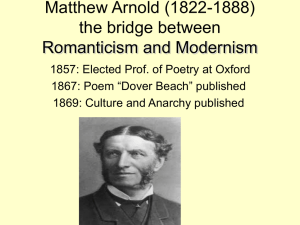 Matthew Arnold: Romanticism to Modernism - Analysis