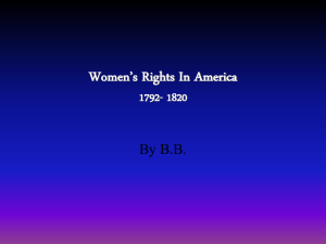 Women`s Rights In America 1792
