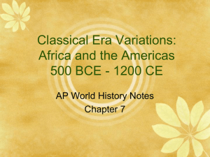 Classical Africa: Nubia, Axum & Bantu Migrations