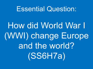 WWI H7a ppt - Troup 6-12 Teacher Resources