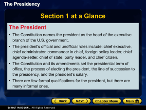 The Presidency