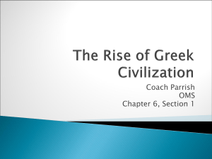 The Rise of Greek Civilization