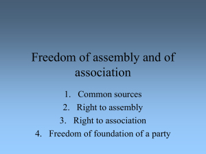 Freedom of assembly and of association