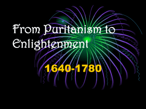 Puritanism to Enlightenment: 1640-1780 History Overview
