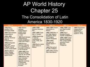 Latin America Consolidation: 1830-1920 AP World History