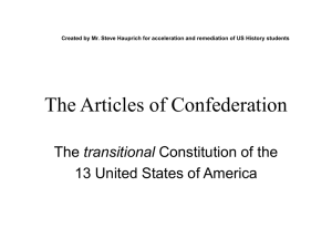 The Articles of Confederation