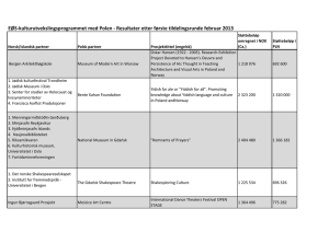 EØS-kulturutvekslingsprogrammet med Polen - Resultater