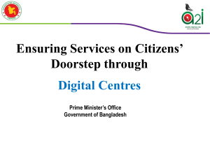 Ensuring Services on Citizen`s Doorstep - E