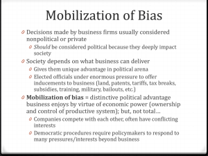 Mobilization of Bias & American Capitalism