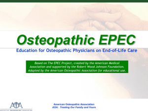 Osteopathic EPEC Module 8 - American Osteopathic Association