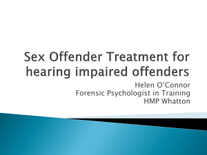 Sex Offender Treatment for hearing impaired offenders