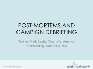 Obama Senior Staff Training