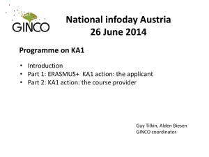 ERASMUS+ KA1 Staff Mobility: Applicant & Provider Guide
