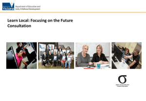 Participation Branch Memorandum Learn Local: Focusing on the