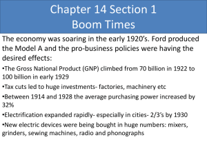 Chapter 14 Section 1 Boom Times
