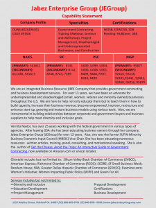 Jabez Enterprise Group (JEGroup) Capability Statement