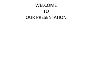 WELCOME TO OUR PRESENTATION