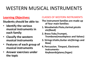 Western Musical Instruments: Families & History