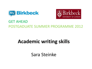 Academic writing skills