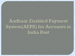 India Post AEPS PPT