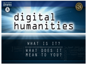 Digital Humanities: A Brief Guide & Applications