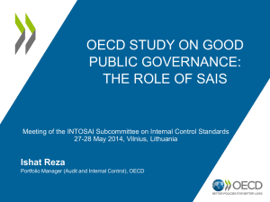 OECD Study on SAIs` Role in Enhancing Good Governance