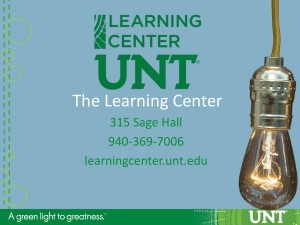 Learning Center Orientation presentation, "Own Your Success"