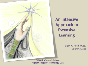 An Intensive Approach to Extensive Learning