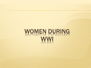 WOMEN DURING WWI - smccmodernhistory