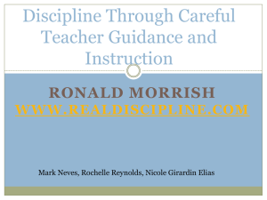 Real Discipline: Teacher Guidance & Instruction by Morrish