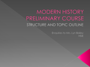 MODERN HISTORY PRELIMINARY COURSE