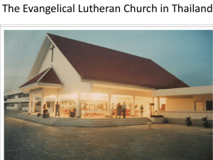 The Evangelical Lutheran Church in Thailand – PPT File