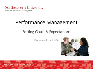 Setting Goals and Expectations