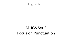 English IV Punctuation Worksheet: Quotation Marks & More