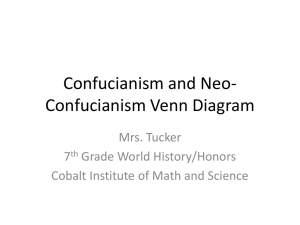 Confucianism vs. Neo-Confucianism Venn Diagram