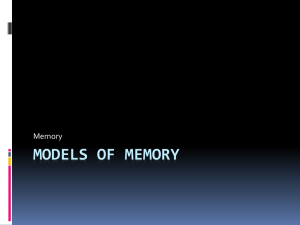 Models of Memory