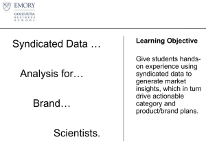 Syndicated Data Analysis: Market Insights & Brand Planning