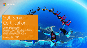 SQL Server Certification
