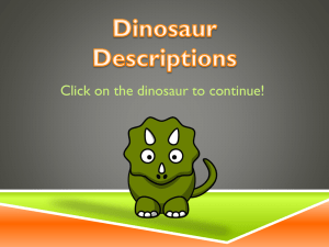 Dinosaur Descriptions: T-Rex, Triceratops & More!