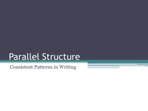 Parallel Structure