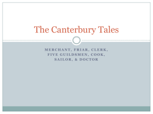 Canterbury Tales Character Analysis Presentation