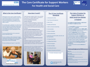 Care Certificate for Support Workers: Standards & Code