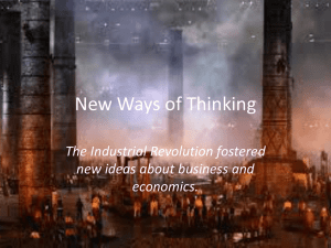 Industrial Revolution: New Economic & Social Theories