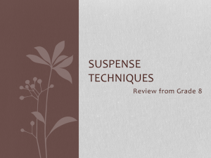 Suspense Techniques: Grade 8 Review