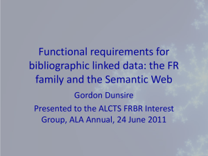 FRBR & Semantic Web: Linked Data Presentation