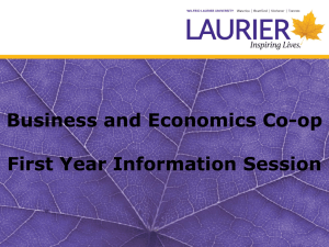Business and Economics Co-op First Year