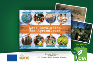 Data revolution for Agriculture